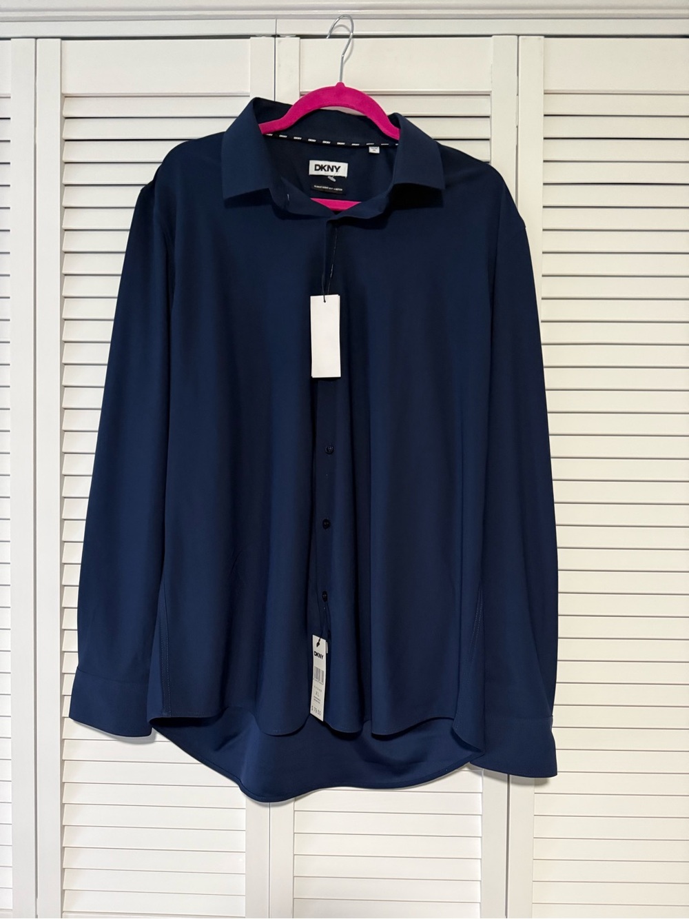 DKNY Deep Navy Button-Front Shirt